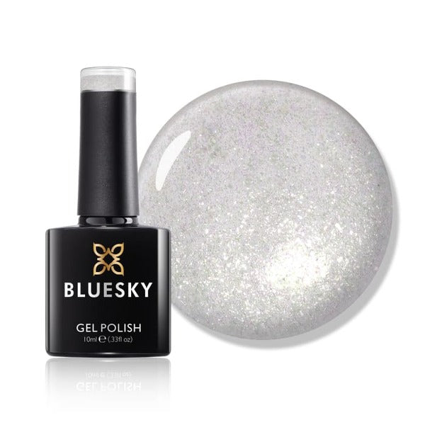 Bluesky Gel Polish Platinum Ring glitter nail polish, UK version