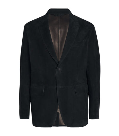 Harrods Lammwildleder Ungefütterter Blazer mit Gekerbten Revers und Regulärer Passform - Jetzt online bei McGrocer kaufen