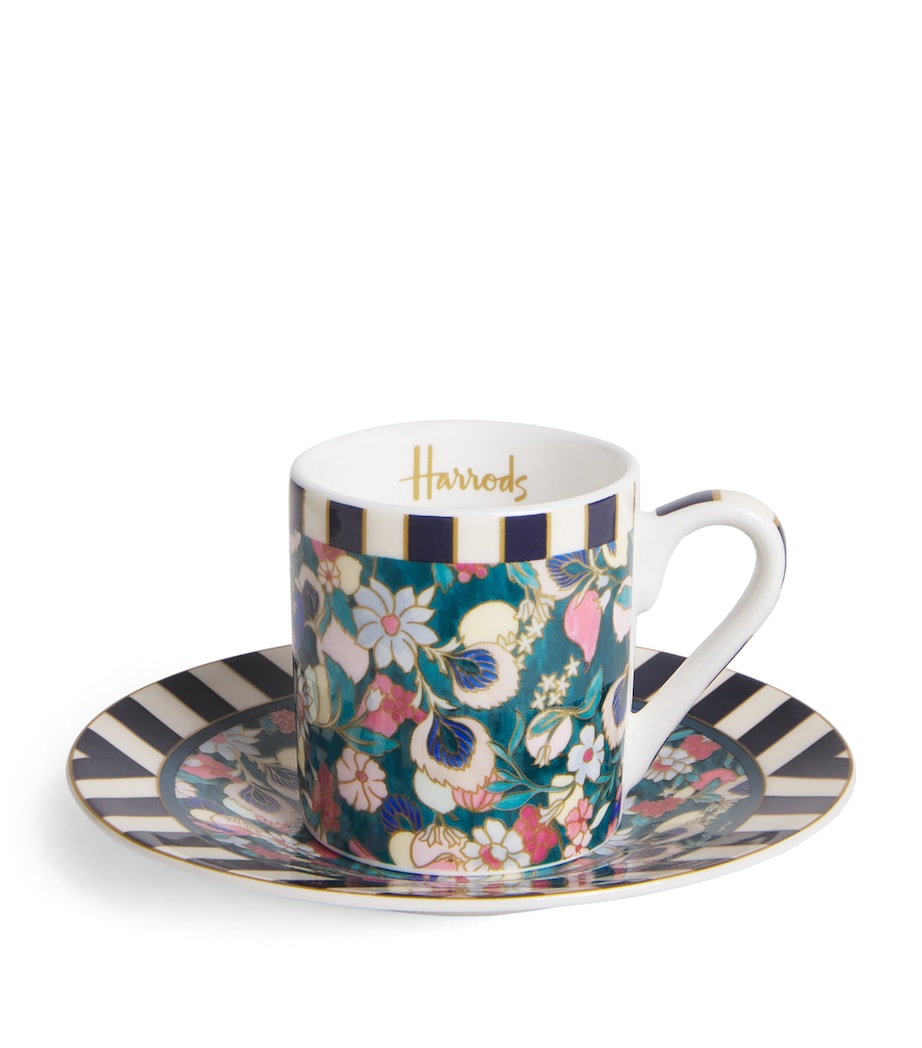 Harrods Enchanted Emporium Botanical espresso cup and saucer set, UK version
