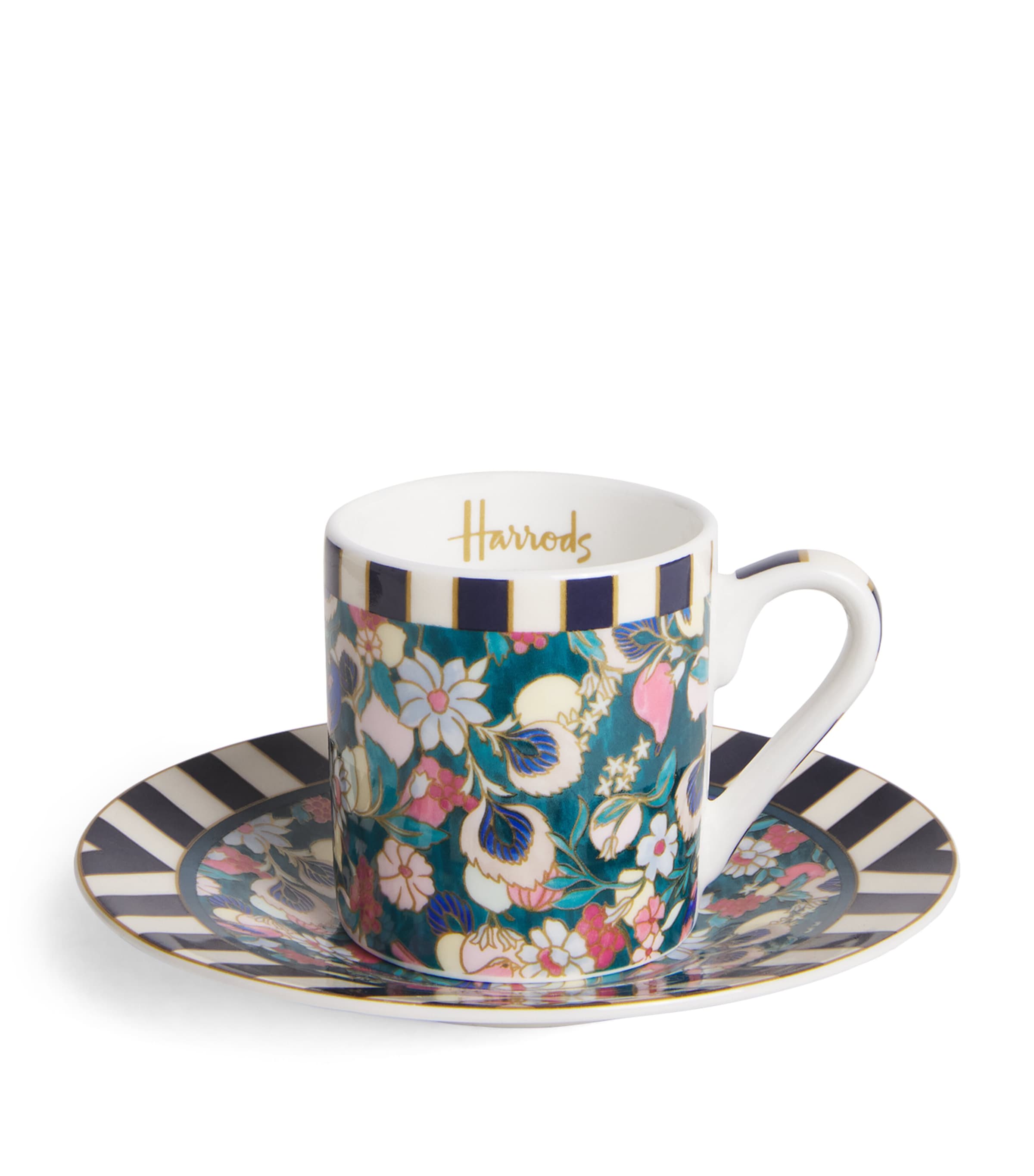 Harrods Enchanted Emporium Botanical espresso cup and saucer set, UK version