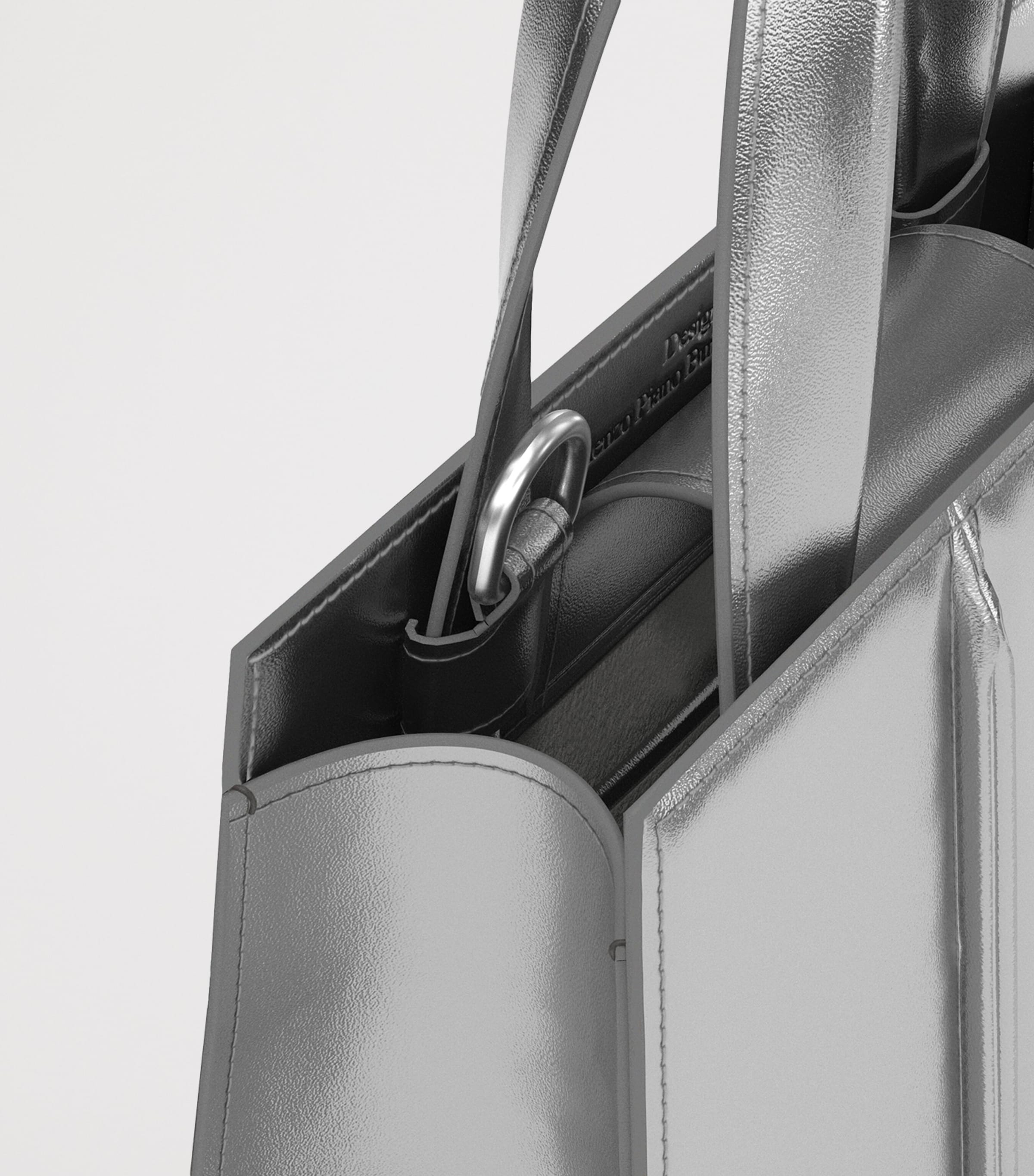 Max Mara Whitney metallic leather top-handle handbag (British brand)