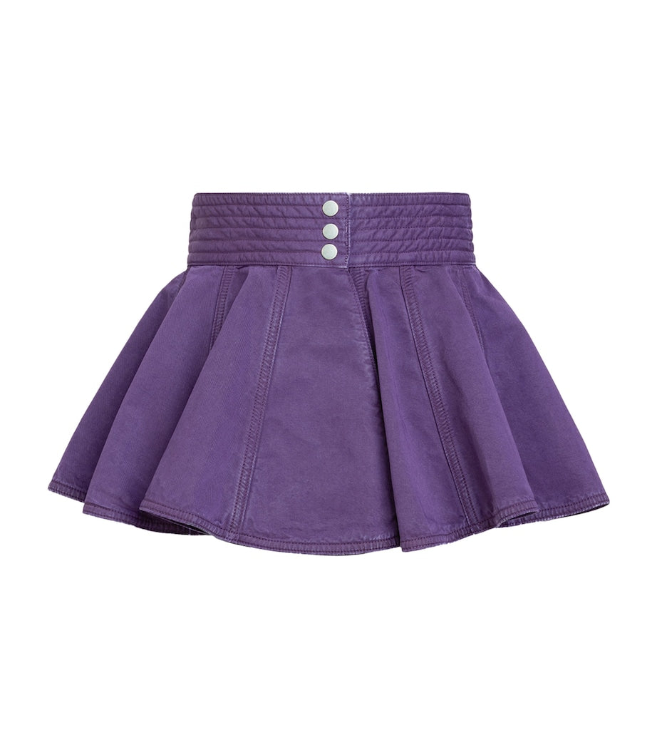 Alaïa denim peplum belt with press studs, imported from the UK