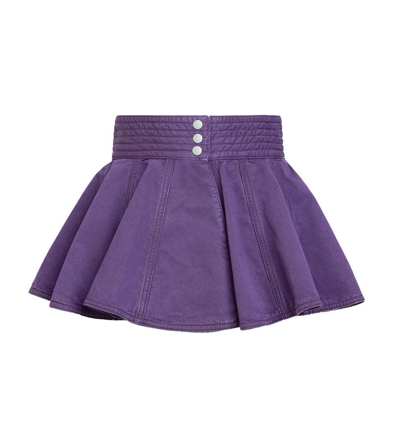 Alaïa denim peplum belt with press studs, imported from the UK