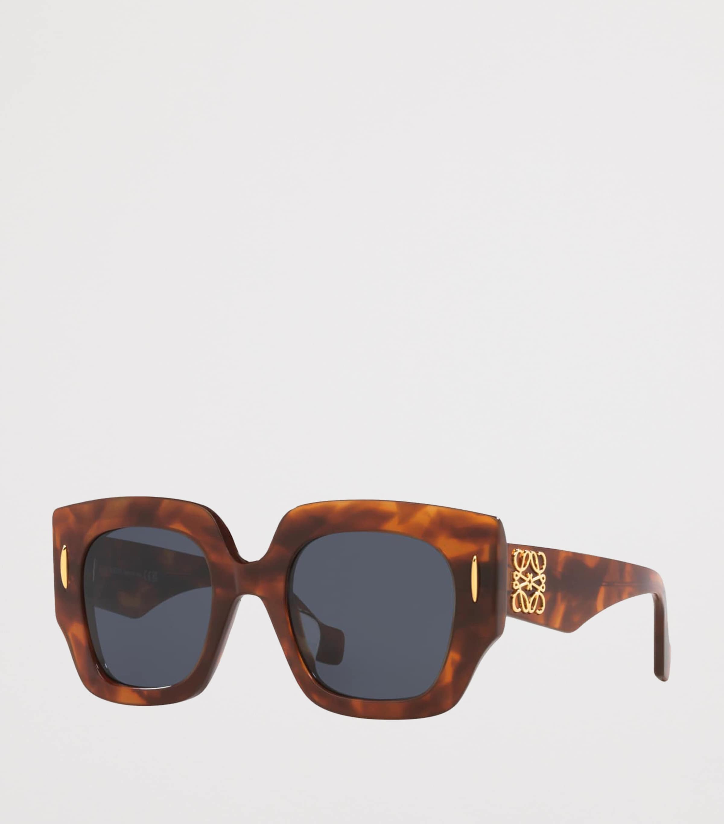 LOEWE square screen sunglasses gold-tone accents acetate - British product