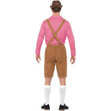 Smiffys Mr Bavarian costume red and brown shirt lederhosen, UK version