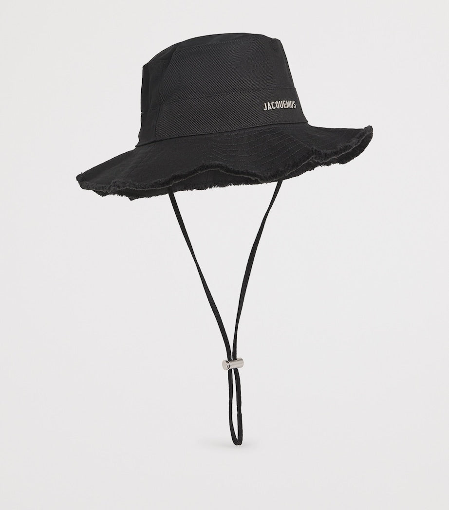Jacquemus Artichaut bucket hat with logo plaque in cotton (British brand)