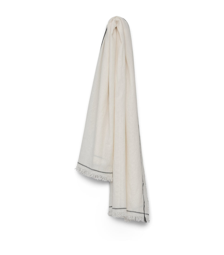 Begg x Co cashmere-linen Kos Washed Thorens throw - British product