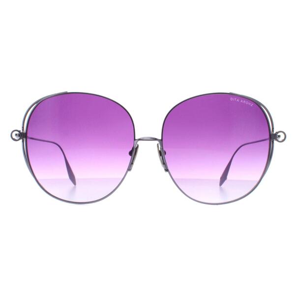 Dita Arohz women sunglasses silver gradient lavender chrome - British product