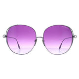Dita Arohz women sunglasses silver gradient lavender chrome - British product