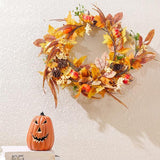 Livingandhome artificial pumpkin garland Halloween 180cm, imported from the UK