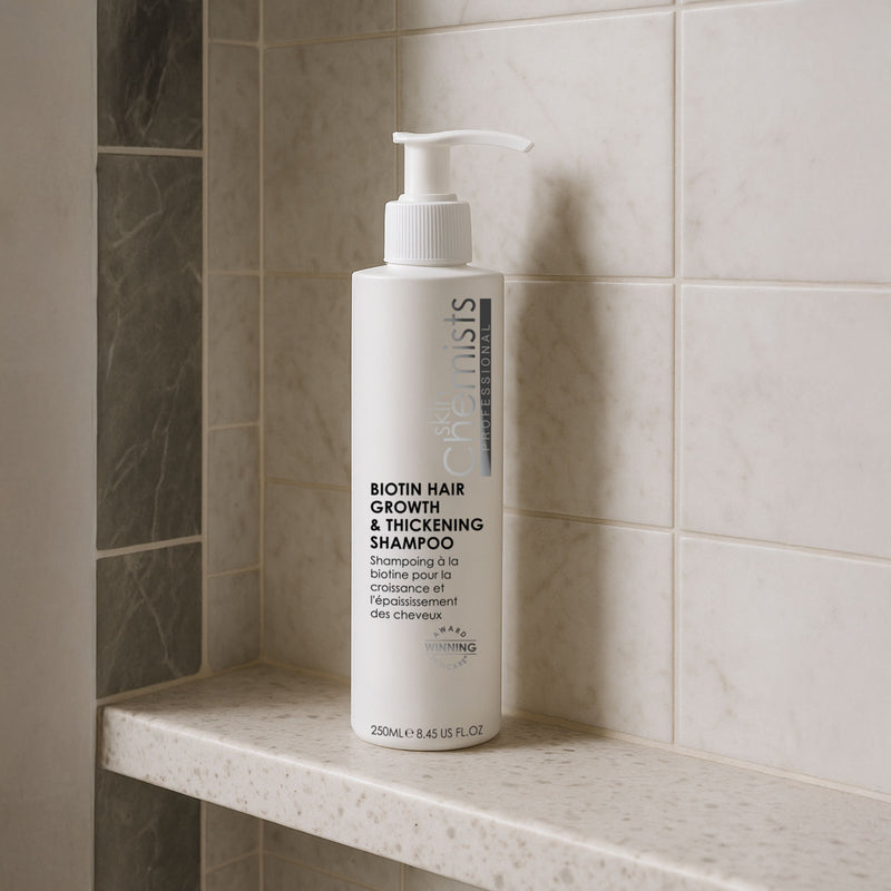 skinChemists Biotin Shampoo 250ml, imported from the UK