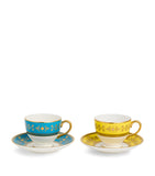 Wedgwood Set of 2 Bone China Bacchus Teacups and Saucers