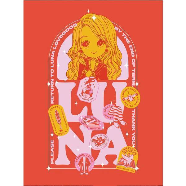 Harry Potter Witty Witchcraft Luna Lovegood print - British product