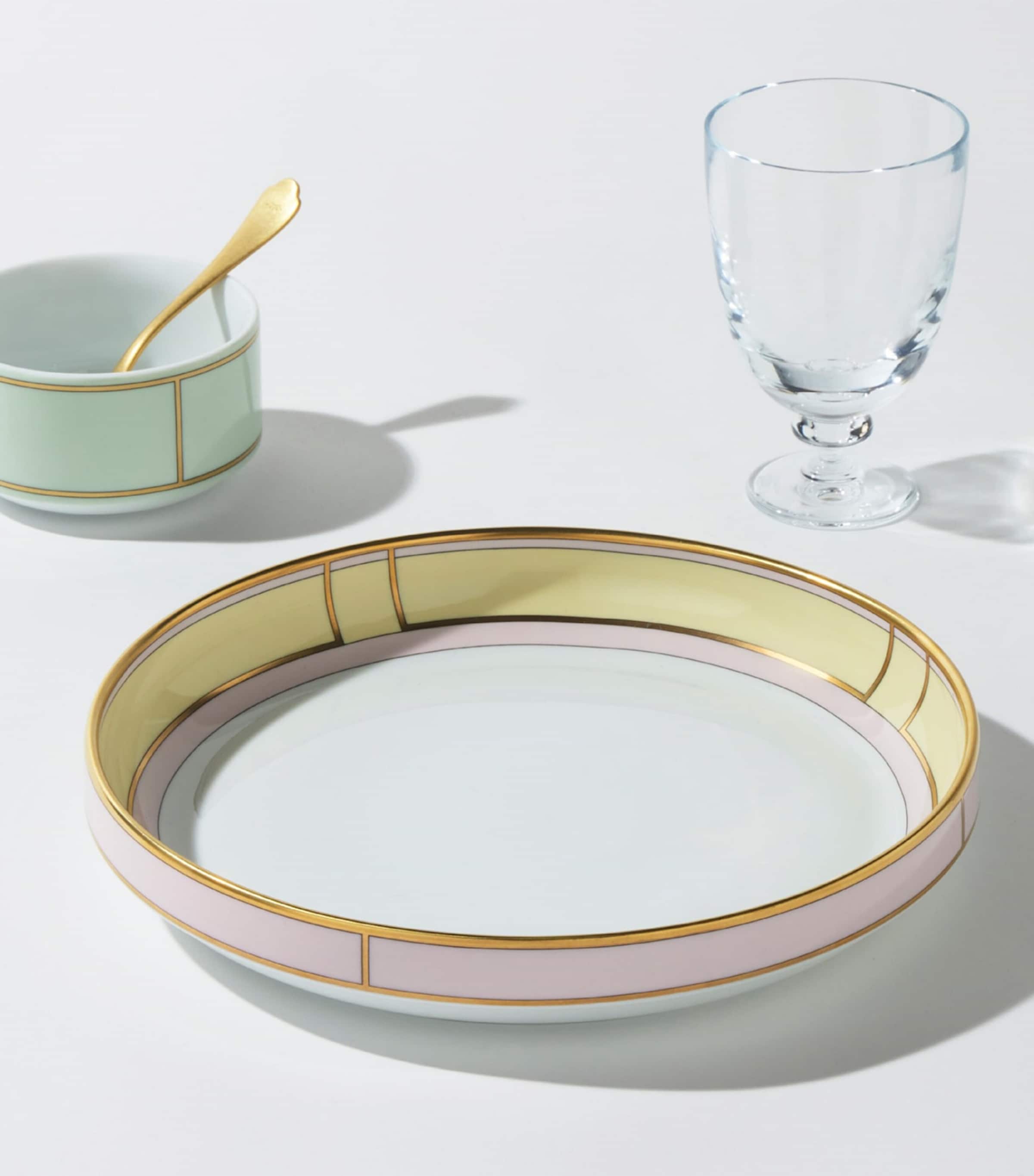 GINORI 1735 porcelain fruit holder Colonna Diva Giallo 24cm, UK version