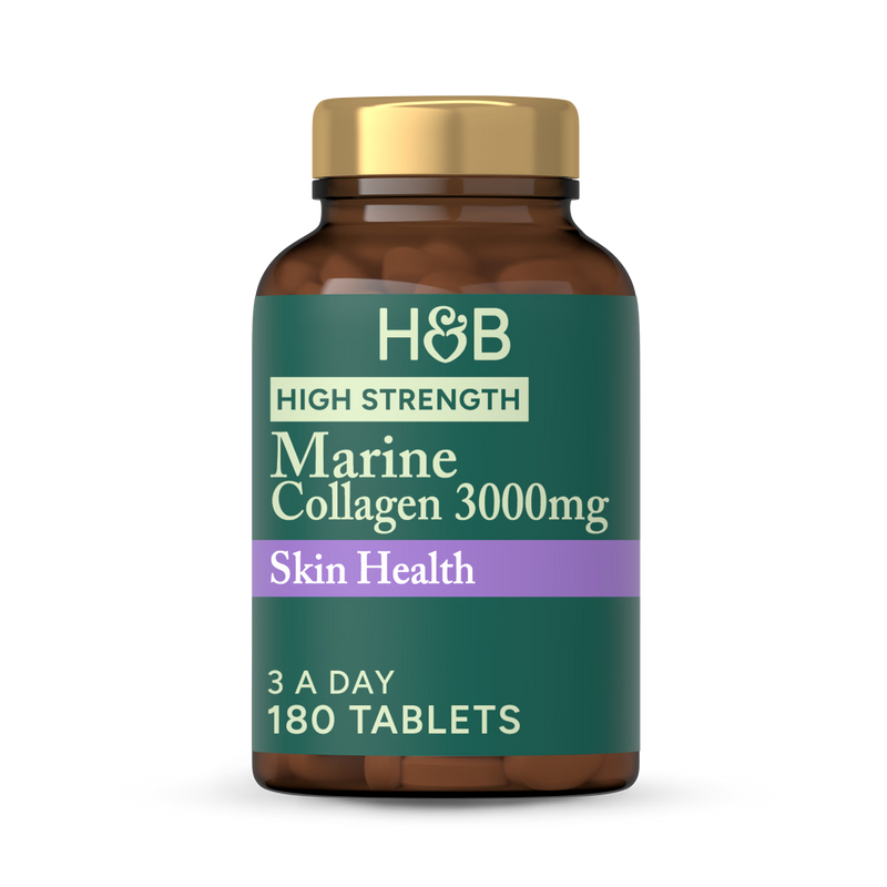 Holland Barrett Marine Collagen Vitamin C 180 tablets, imported from the UK