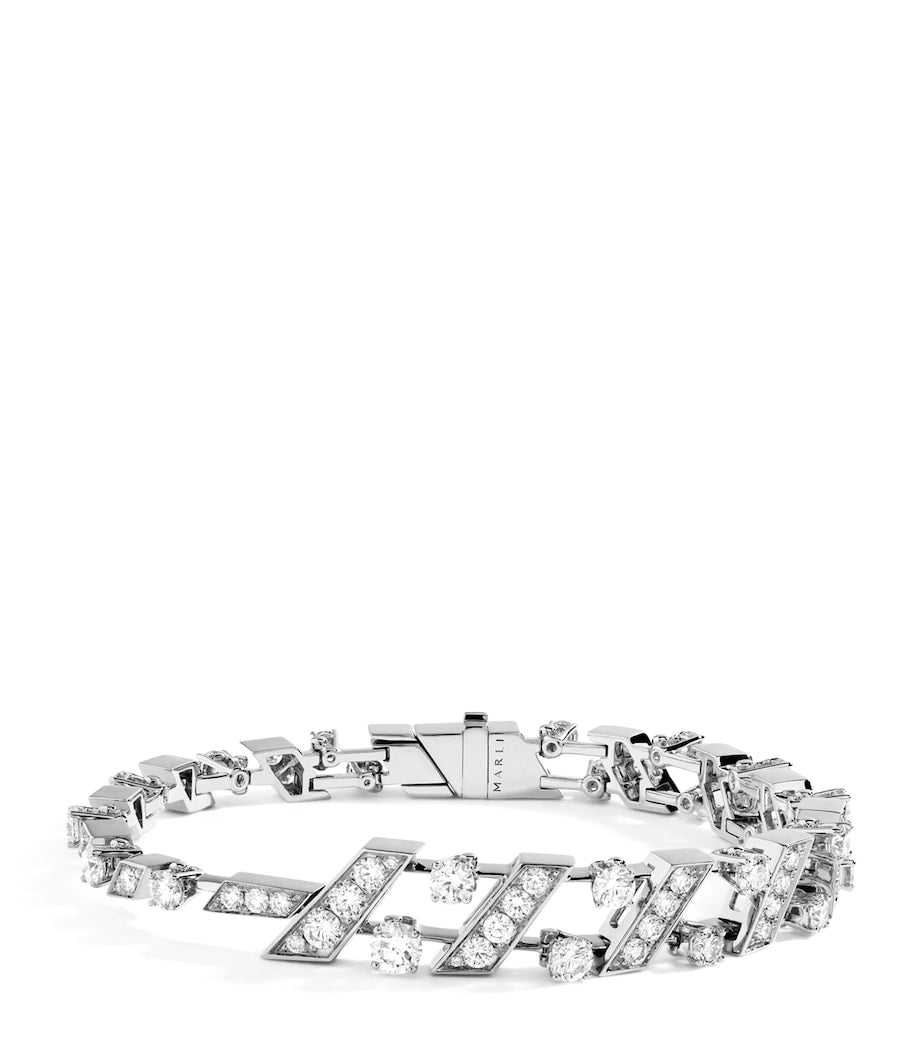 Marli New York 18kt white gold diamond Fifth Avenue bracelet, UK version