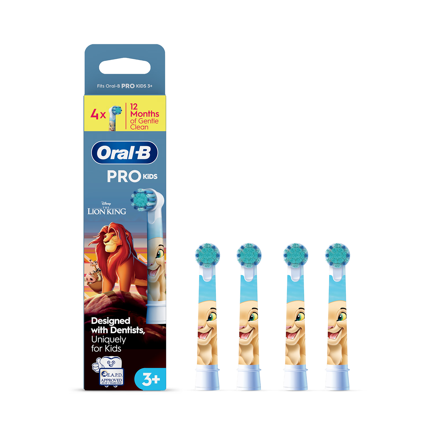 Oral-B toothbrush heads Lion King pack of 4, UK version