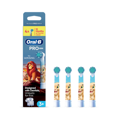 Holland & Barrett Oral-B PRO Kids Toothbrush Head Featuring Disney The Lion King for Ages 3+ Pack of 4- Buy online at McGrocer