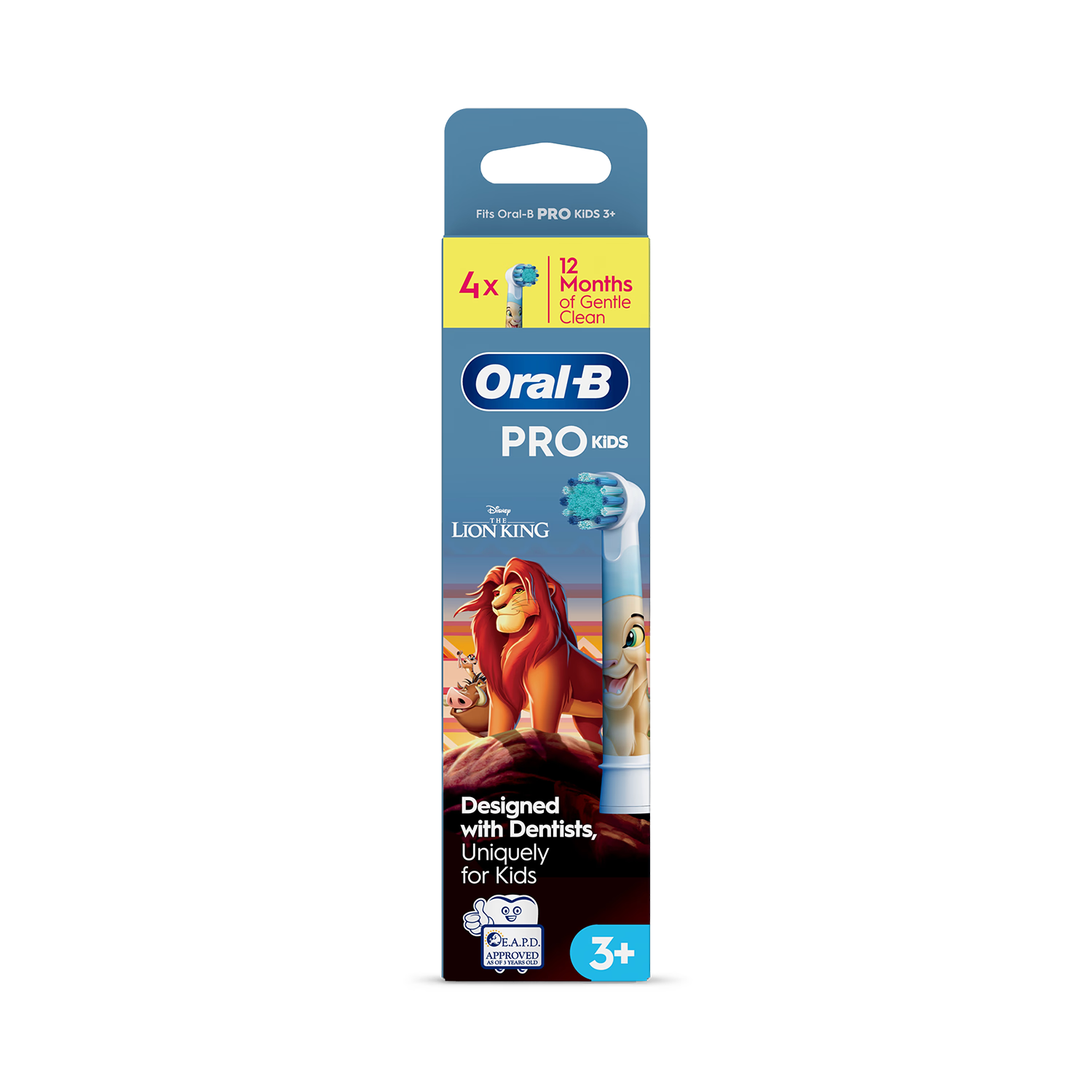 Oral-B toothbrush heads Lion King pack of 4, UK version