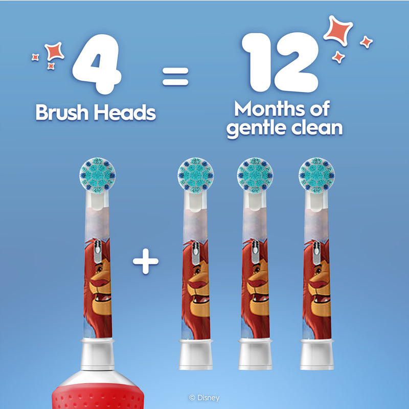 Oral-B toothbrush heads Lion King pack of 4, UK version