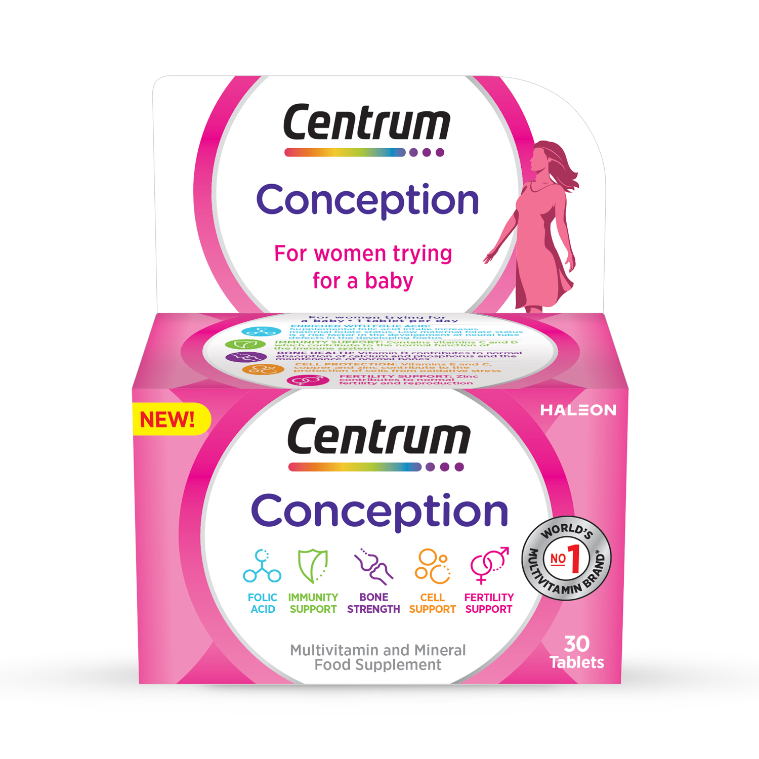 Centrum conception vitamins 30 tablets - British product