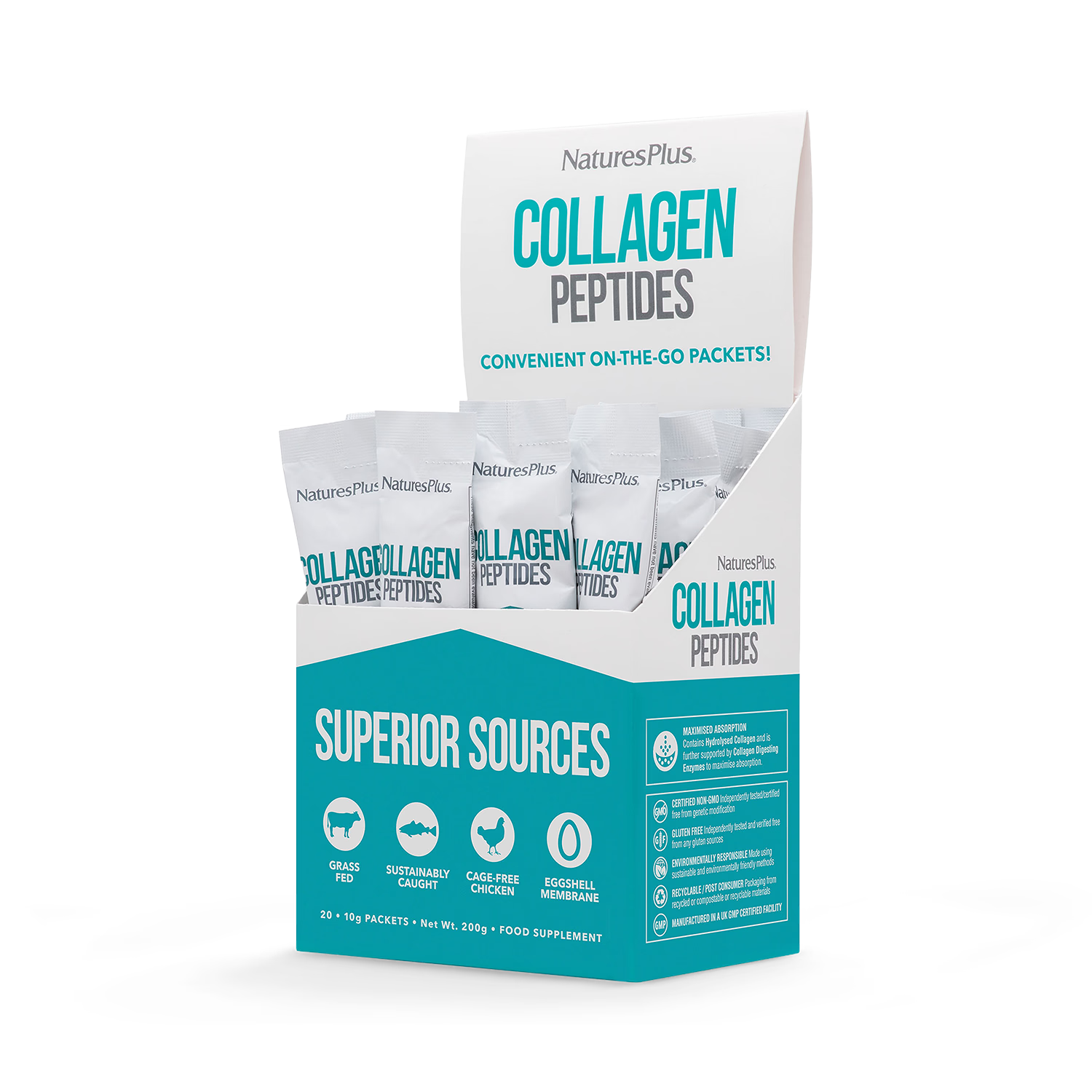 NaturesPlus collagen powder stick pack 20 sachets, UK version