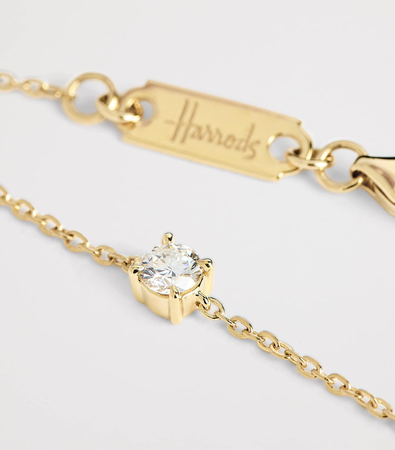 Harrods yellow gold diamond bracelet 0.25ct - British product