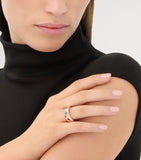 Pomellato rose gold mixed stone Slim Iconica ring, UK version
