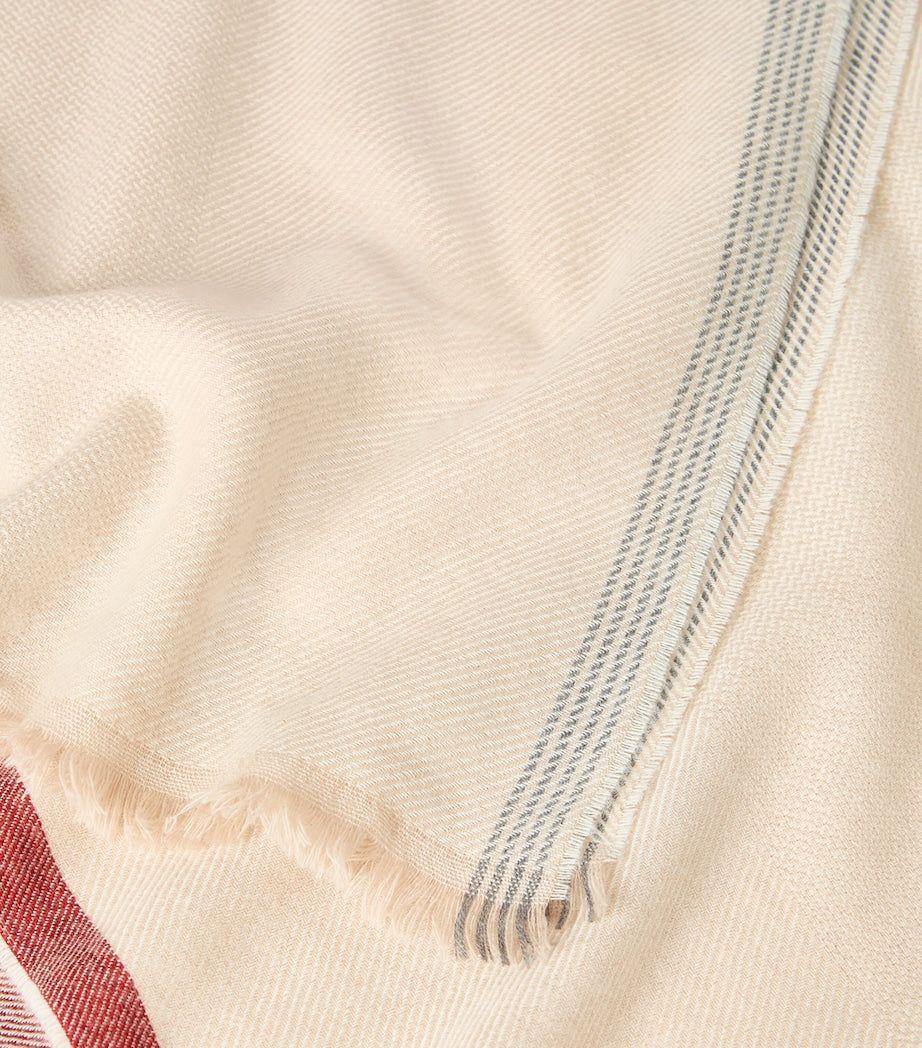 Brunello Cucinelli cashmere fringe scarf 48cm x 170cm (British brand)