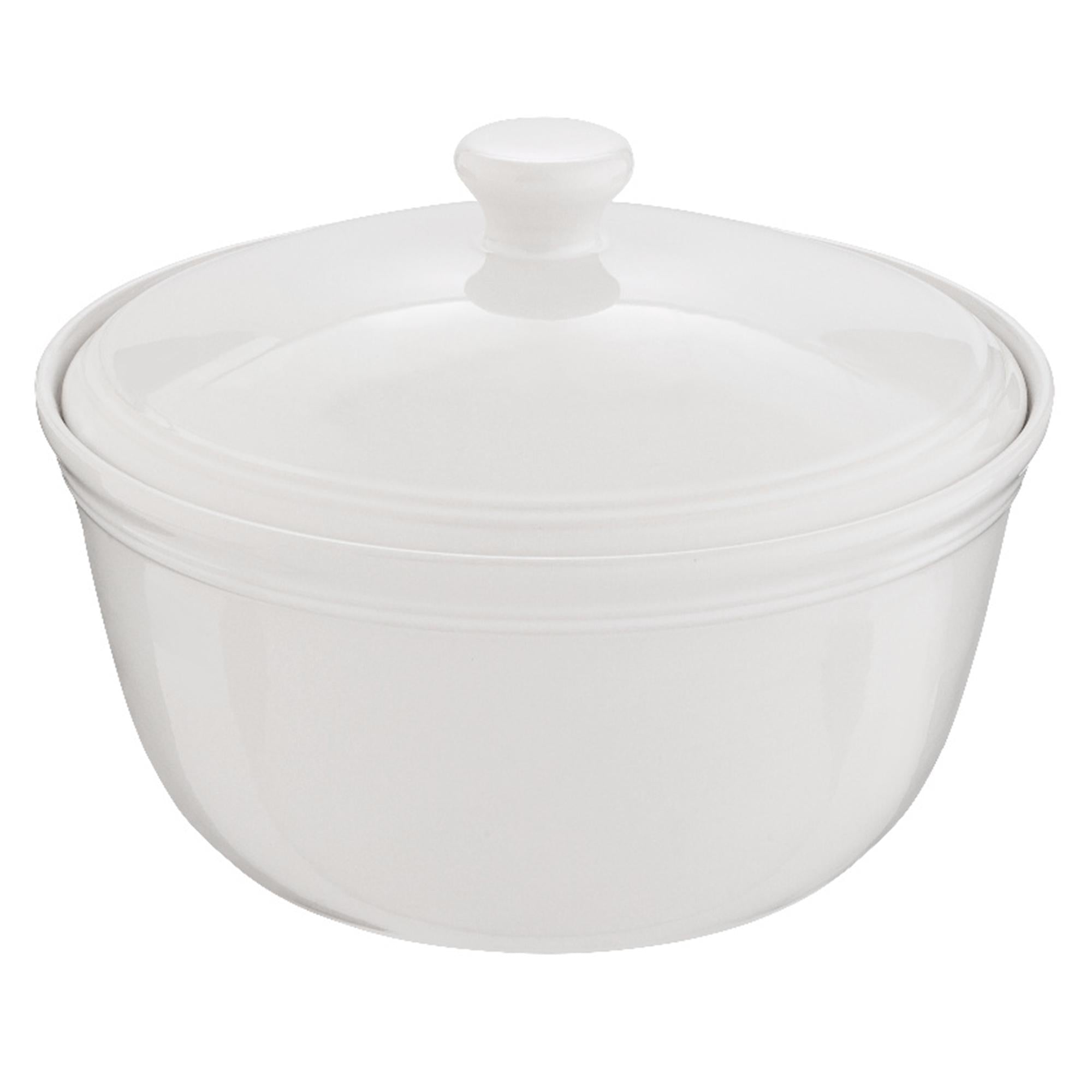 Habitat White Stoneware Casserole Dish 2.5L tableware Sainsburys   