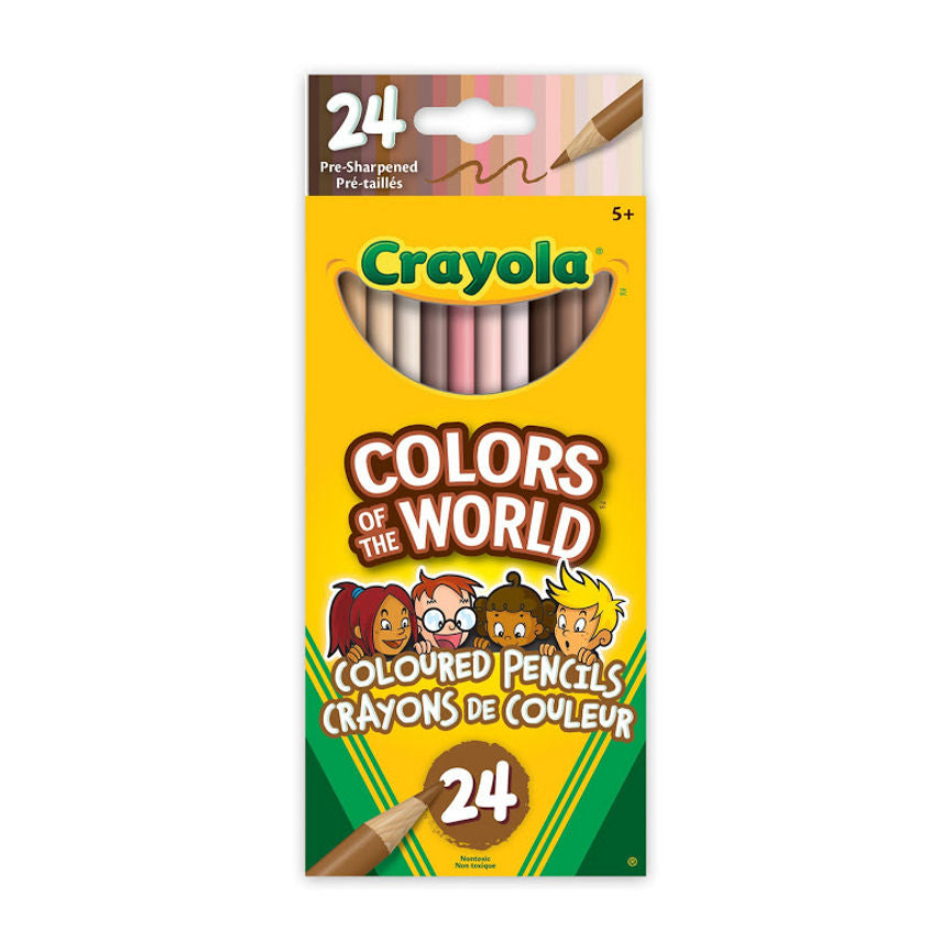 Crayola Colours of the World Coloured Pencils 24 pack Office Supplies ASDA   