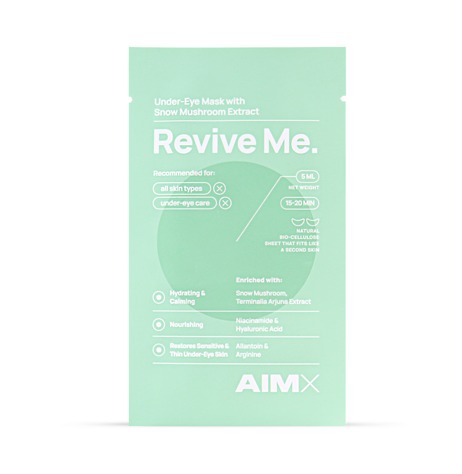 Aimx Eye Mask Hyaluron Revive Me 5 Sheets 5ml, imported from the UK
