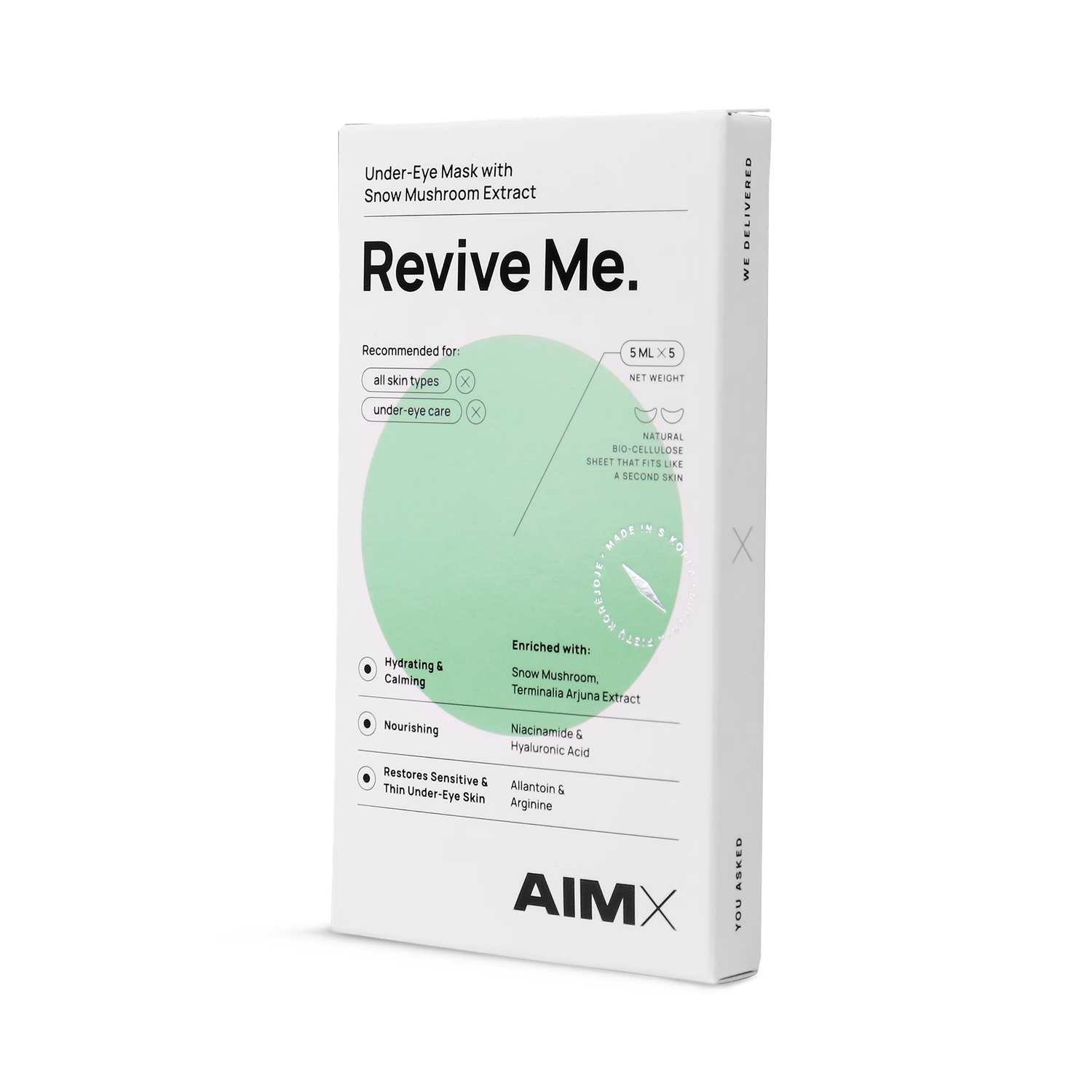 Aimx Eye Mask Hyaluron Revive Me 5 Sheets 5ml, imported from the UK