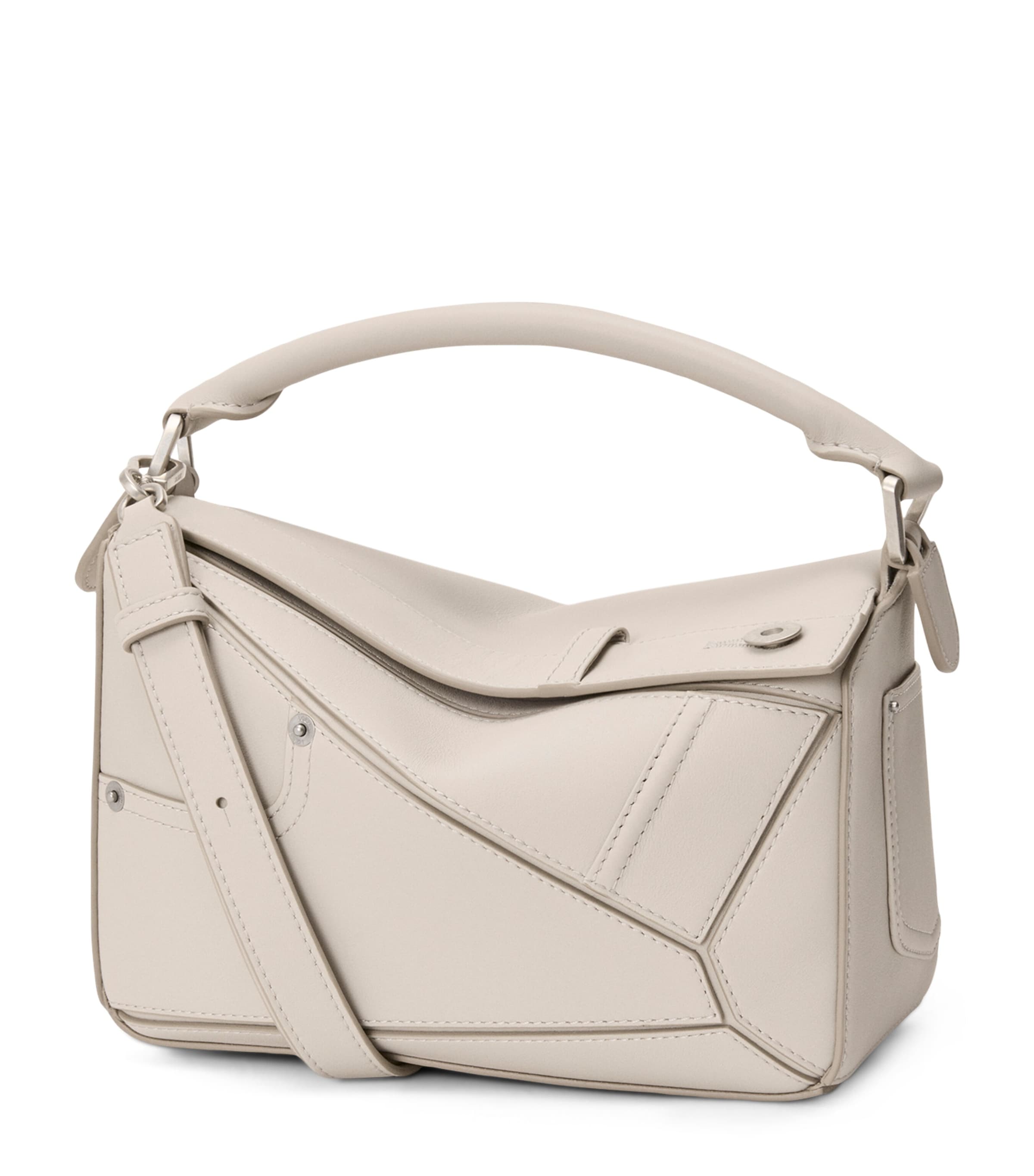 Small Leather Puzzle Panta Top-Handle Bag