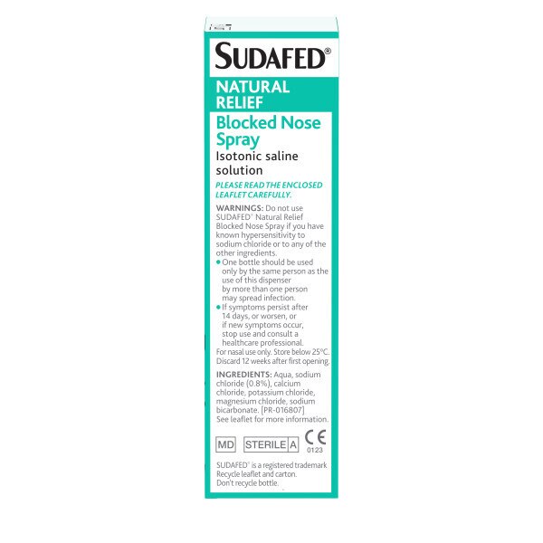 Sudafed Natural Relief Blocked Nose Spray 15Ml GOODS Superdrug   