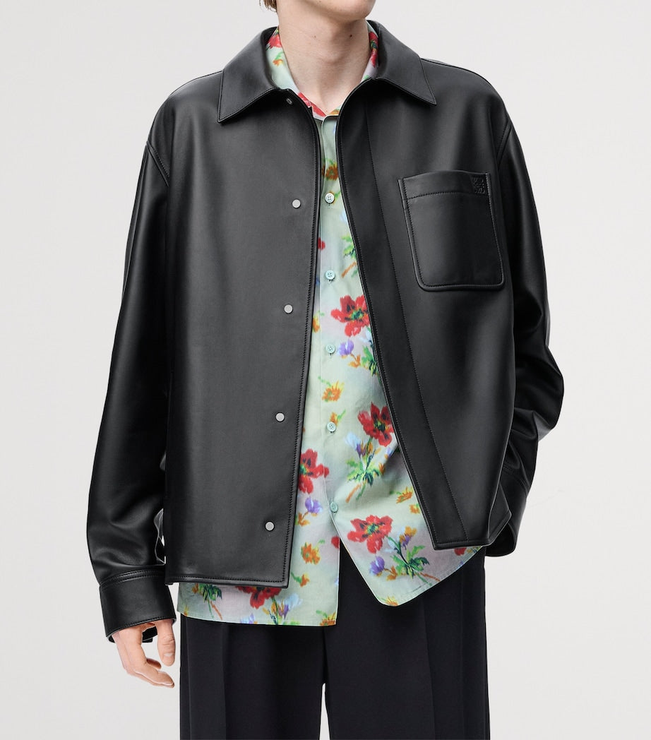 LOEWE Leather Anagram Overshirt, UK version