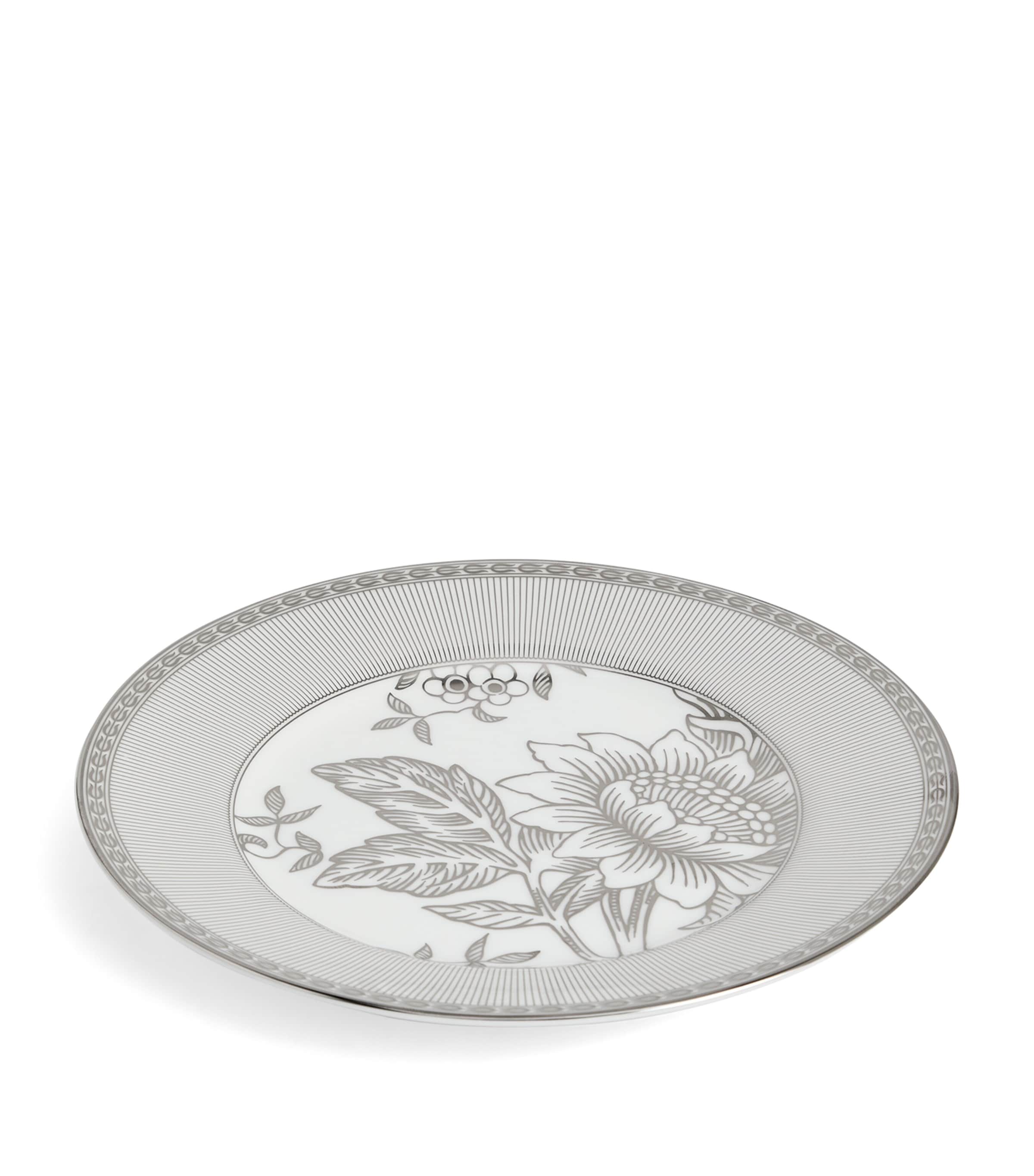 Wedgwood bone china Silver Tonquin plate 20cm (British brand)