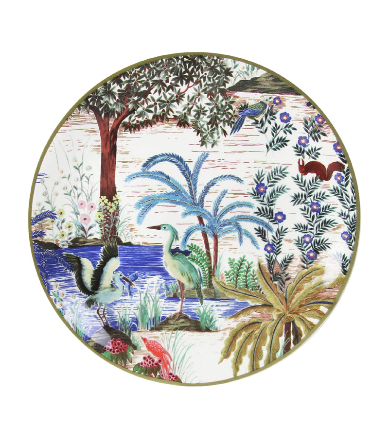 Gien Jardin du Palais canape plates set of 4, imported from the UK