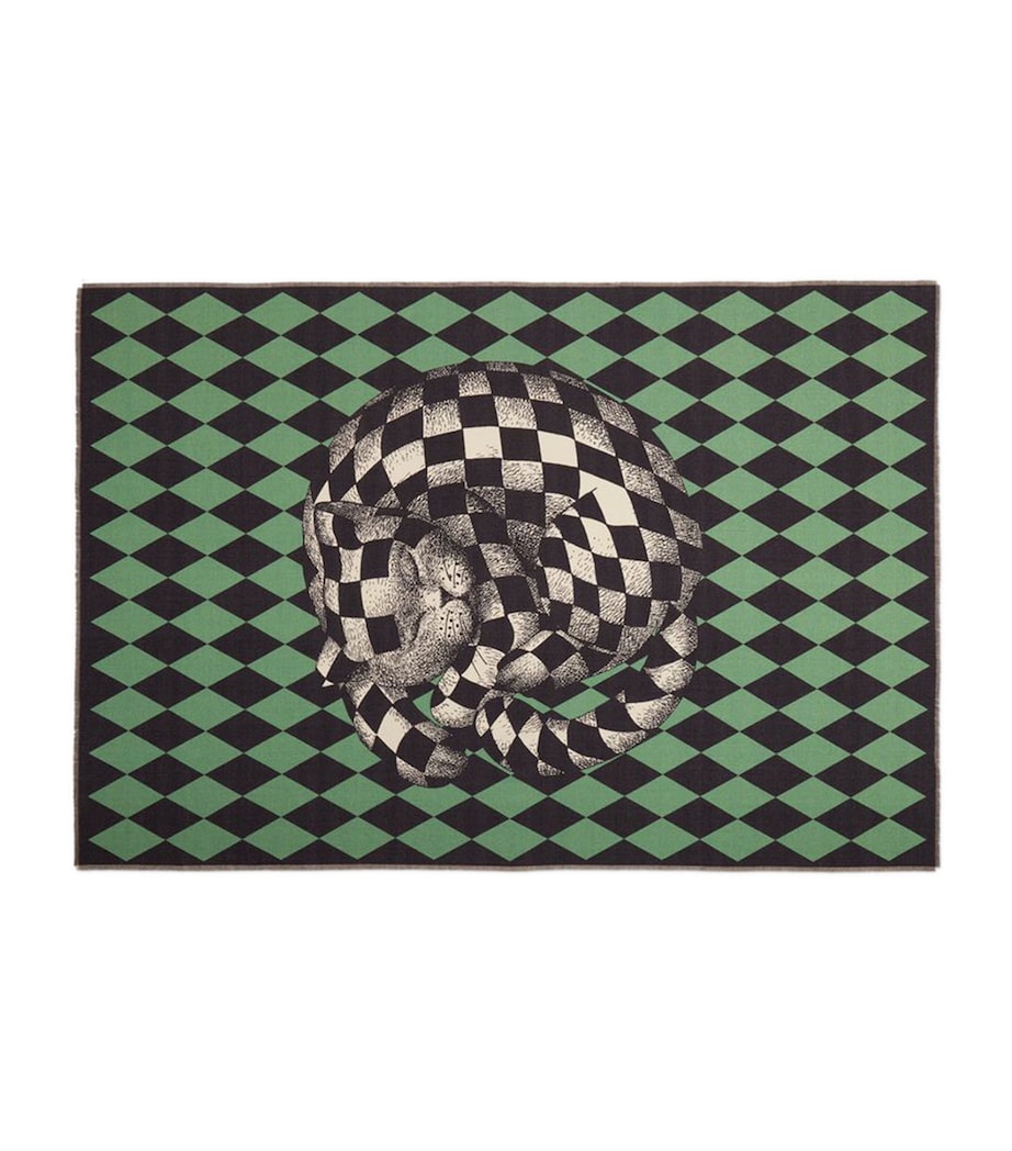 Fornasetti Plaid High Fidelity Losanghe Throw 140cm x 200cm - British product