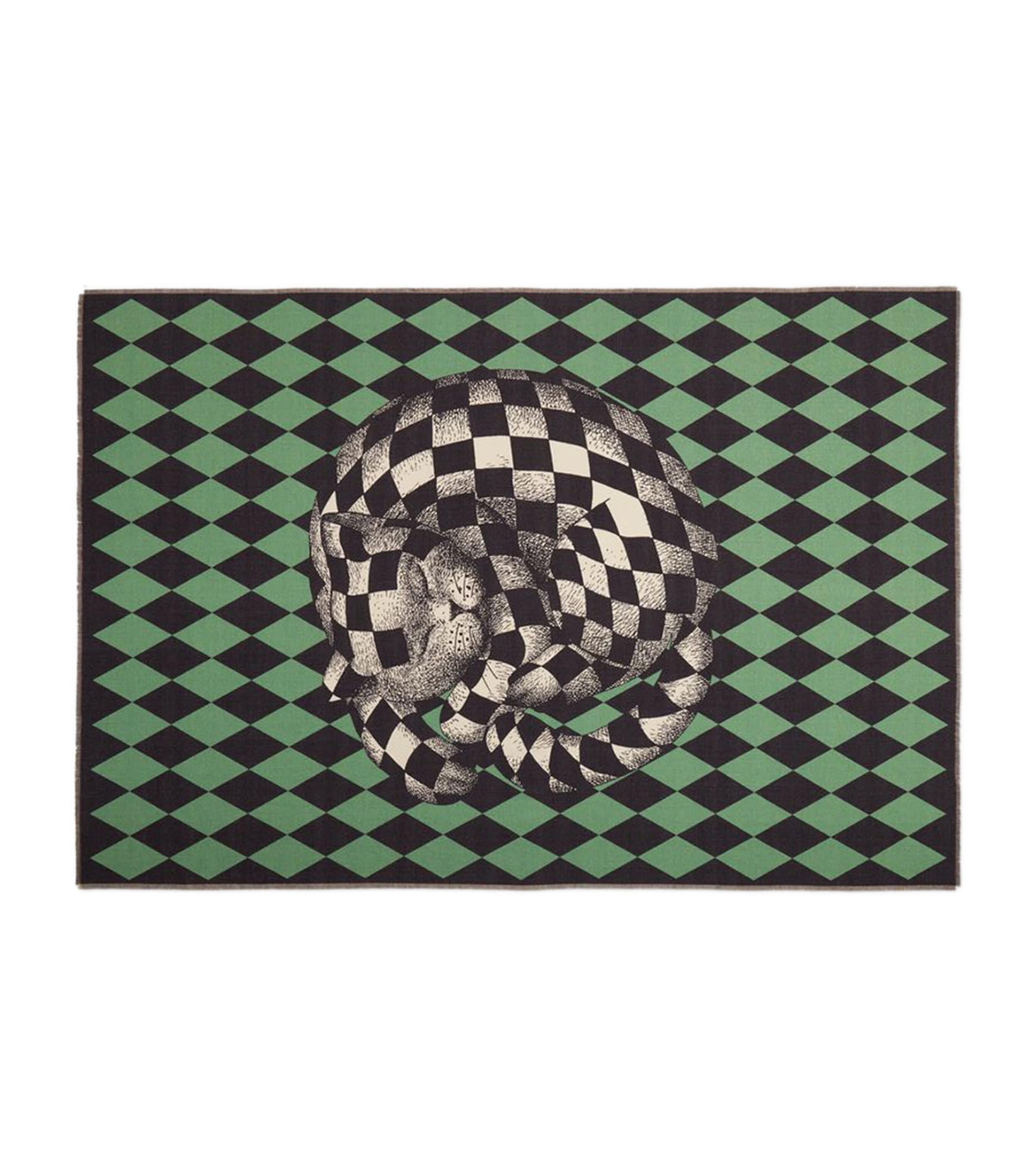 Fornasetti Plaid High Fidelity Losanghe Throw 140cm x 200cm - British product