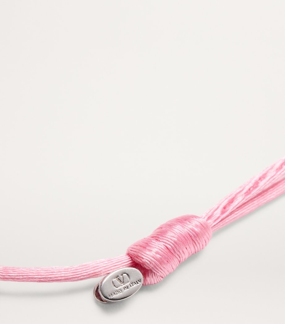 Valentino Garavani VLogo Signature bracelet with polyester outer, UK version