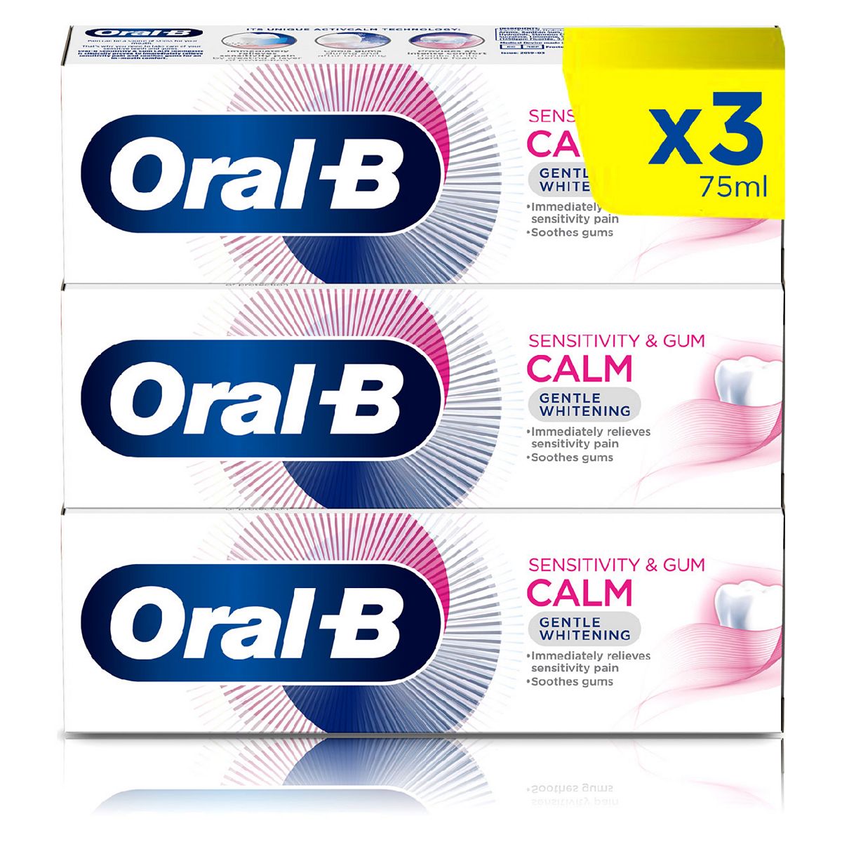 Oral-B Sensitivity & Gum Calm 3 Month Toothpaste Bundle - Gentle White Accessories & Cleaning Boots   