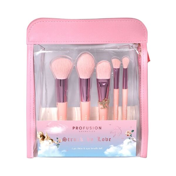 Profusion Cosmetics - Dear Cupid 5pc Face and Eye Brush Set