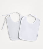 Brunello Cucinelli baby bibs set of 2 with teddy bear motifs, imported from the UK