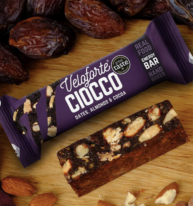 Veloforte Ciocco energy bar dates almonds cocoa 55g - British product