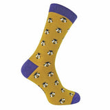 Mr Heron Mens Animal Design Bamboo Socks 6-11 UK GOODS Superdrug Honey Bee (Yellow)  