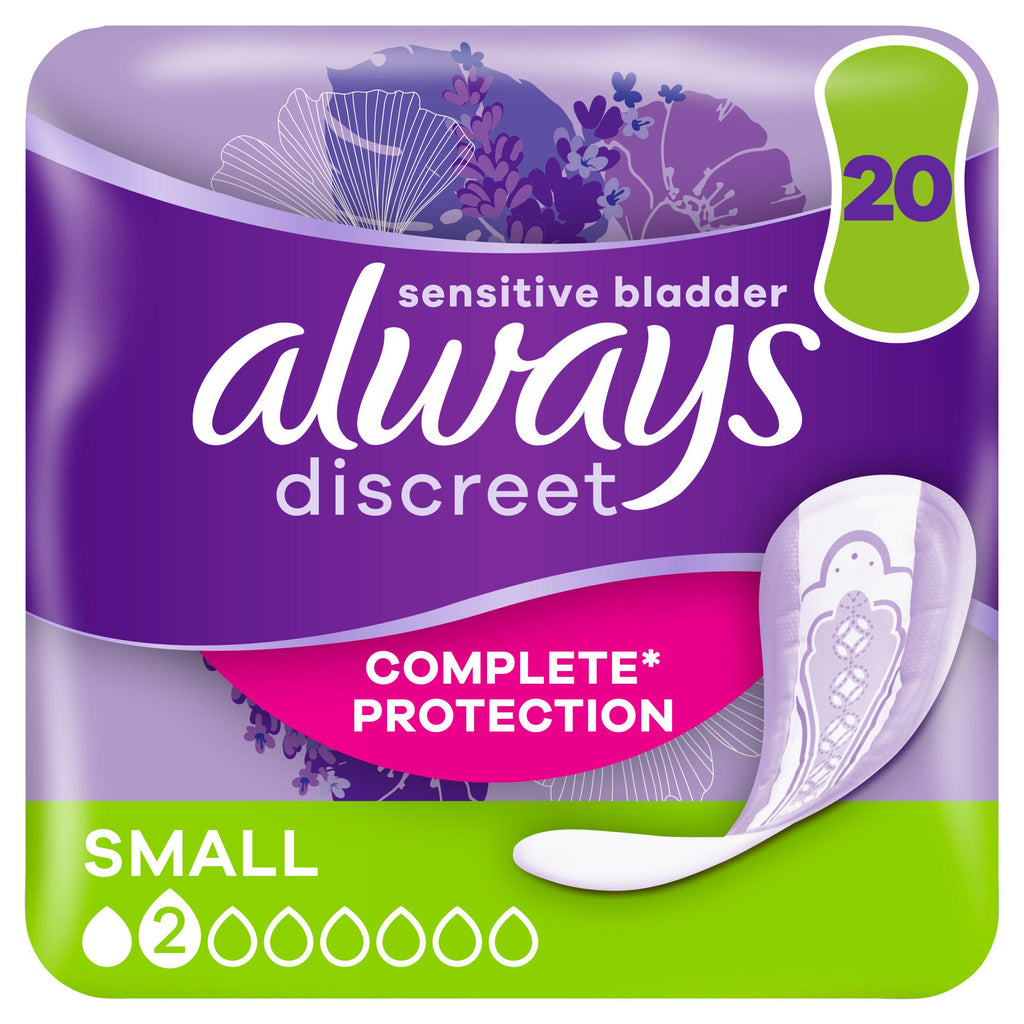 Always Discreet Women Small Incontinence Pads x20