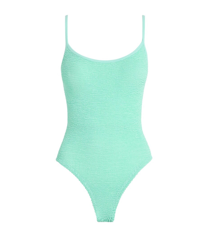Super-Stretch Square Neck Swimsuit with Spaghetti Straps