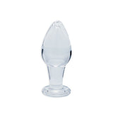 Clarity glass butt plug Utopian Bud 3.5 inches, imported from the UK