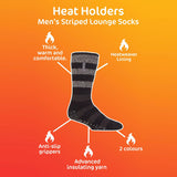 Heat Holders men's bed socks with non-slip grips, UK version